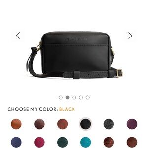 Portland Leather Black Camera Bag Crossbody Purse